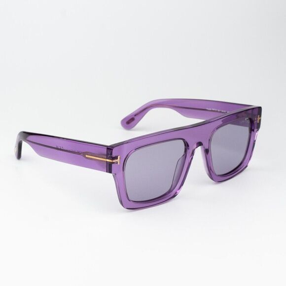 Tom Ford FAUSTO Women Sunglasses Transparent Violet Square FT0711/S 81Y main image 5
